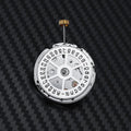 8215 automatic movement replacement in stainless steel silver 25mm for watch repair