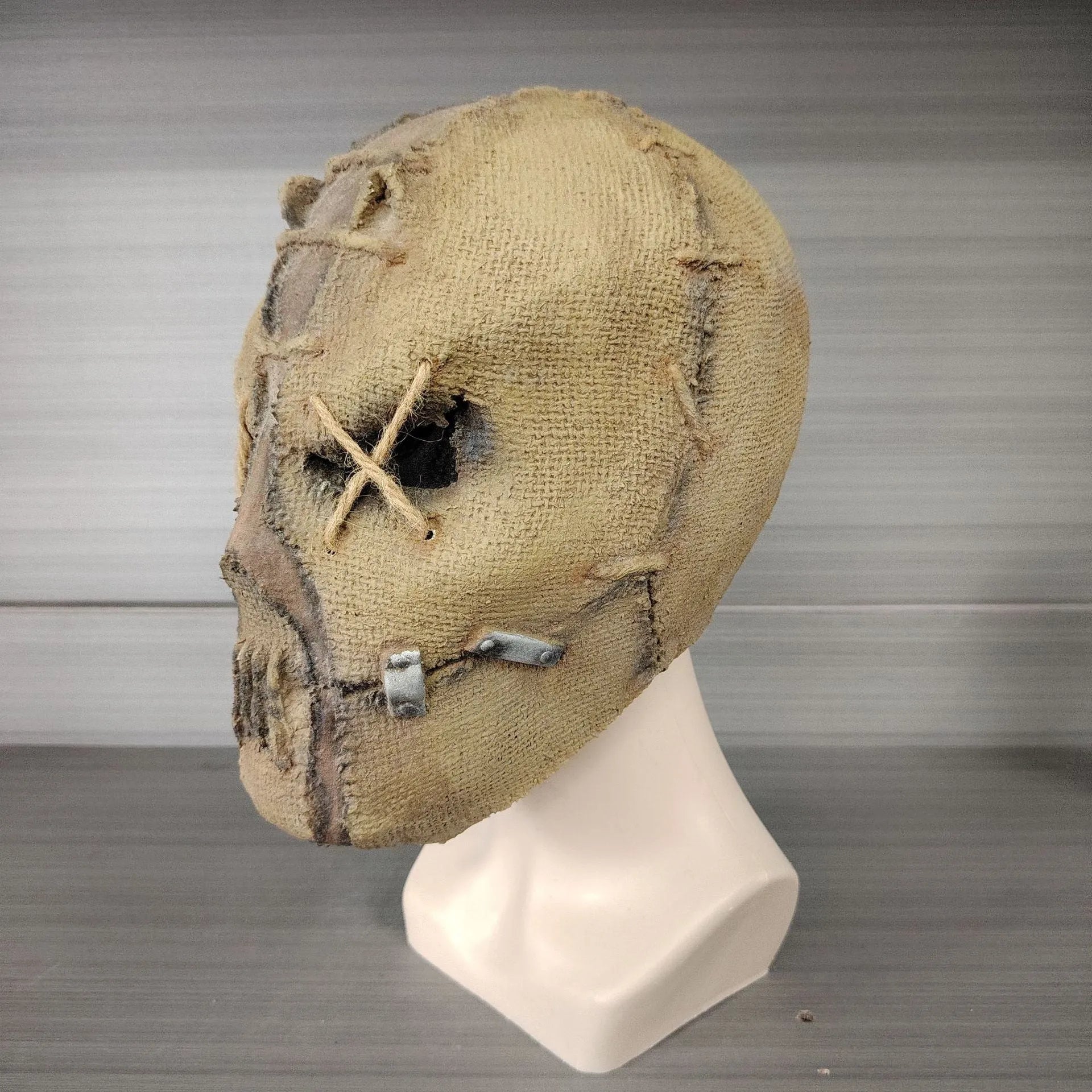 Latex scar skull horror mask for Halloween measuring 31cm by 25cm