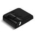 Compact black or beige ABS plastic car projection radium lamp showing dimensions.