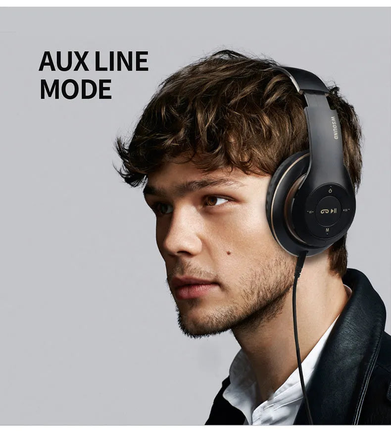 Blue and red Bluetooth wireless stereo headset with over-ear design for hands-free calling