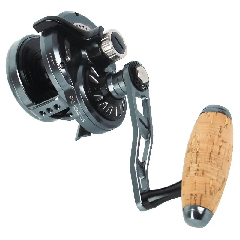 Portable composite fibre fishing line wrapping device with extension shaft for angling supplies