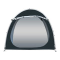 Black outdoor roof-style bicycle storage tent for two cars, 185x65x165cm, with ground nails and brackets
