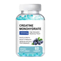 Creatine monohydrate supplement gummies in 60-piece pack showing sugar-free soft candy format