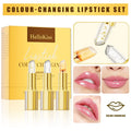 YB1001 warm colour-changing anti-smudge lipstick in gold case with 3.5g net content