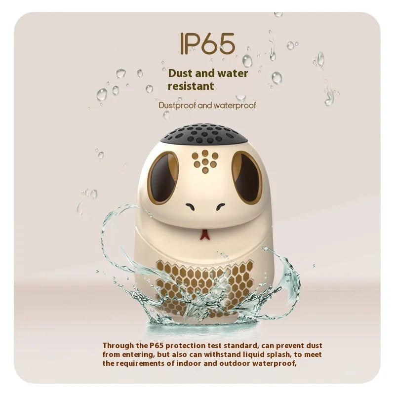 Wireless small cartoon Bluetooth speaker TK900 White with waterproof and drop-resistant design for desktop outdoor portable use