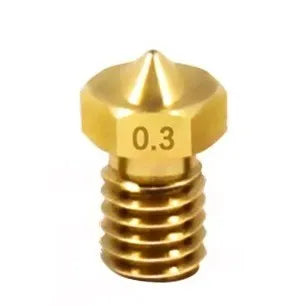 Brass M6 3D printer nozzle 12.5x7mm with smooth inner wall and chamfer inlet for 1.75mm filament