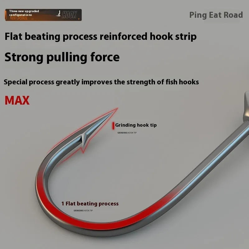 50-piece enhanced steel jig fishing hooks with 7G weight and primary colour options