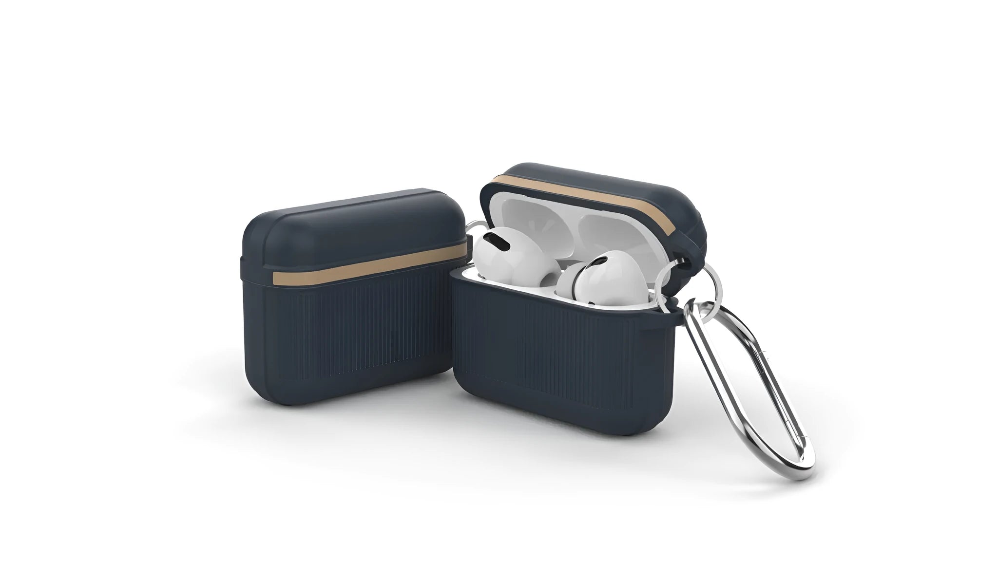 Silicone clamshell case for Apple AirPods with reinforced corners and ultra-thin grip