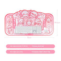 Large rectangular cloth mouse pad with hexagonal dragon crane machine cartoon design, measuring 75cm by 40cm.