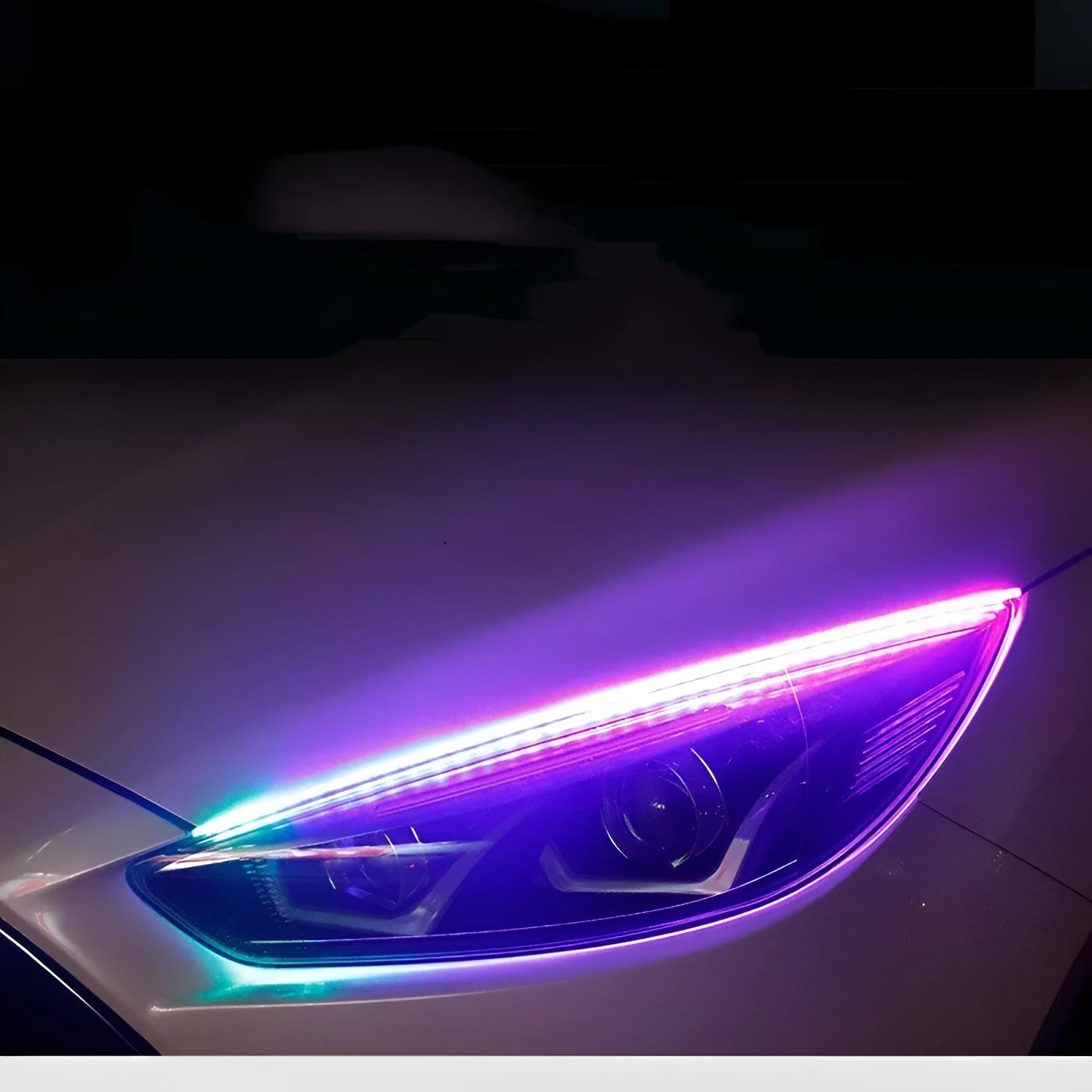 Universal RGB LED daytime running light unit with remote control in 30cm, 45cm, and 60cm size options.