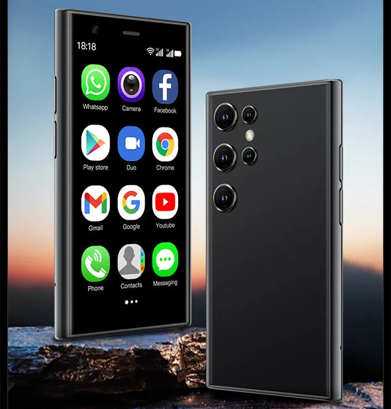 S23PRO XS15 mini smartphone with 30cm screen in black, green or pink purple colours