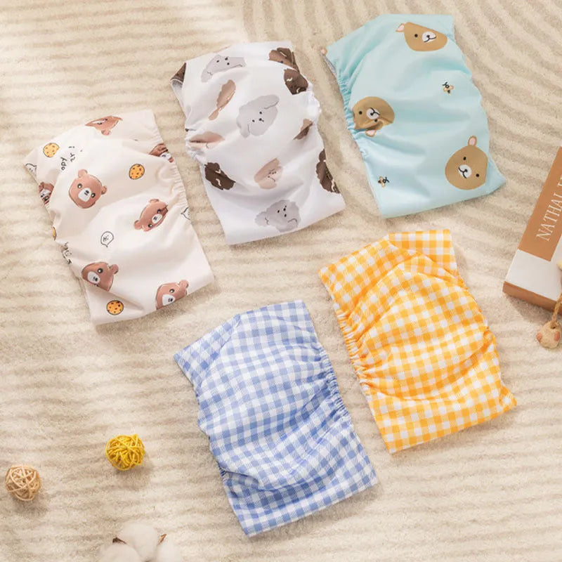 Reusable dog diaper belly band with cartoon paw print design, male dog sanitary pant, leakproof polyester with fastener tape
