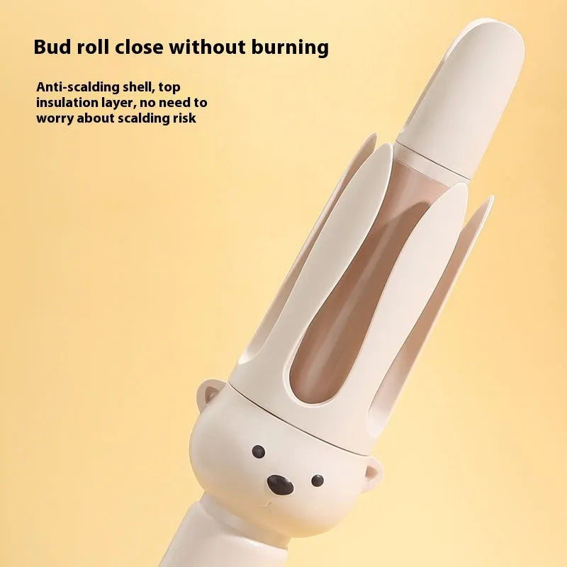 Beige FS-H208 automatic hair curler with negative ion feature and wired power supply for styling