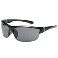 Men's windproof cycling sunglasses with semi-frameless PC frame in various colour options.
