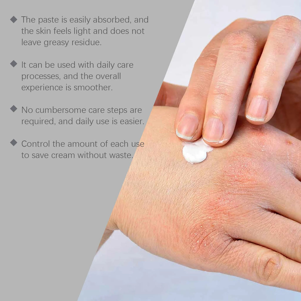 White pot of gentle soothing skin neck cream with Bifidobacterium animal milk and mint leaf, 75g