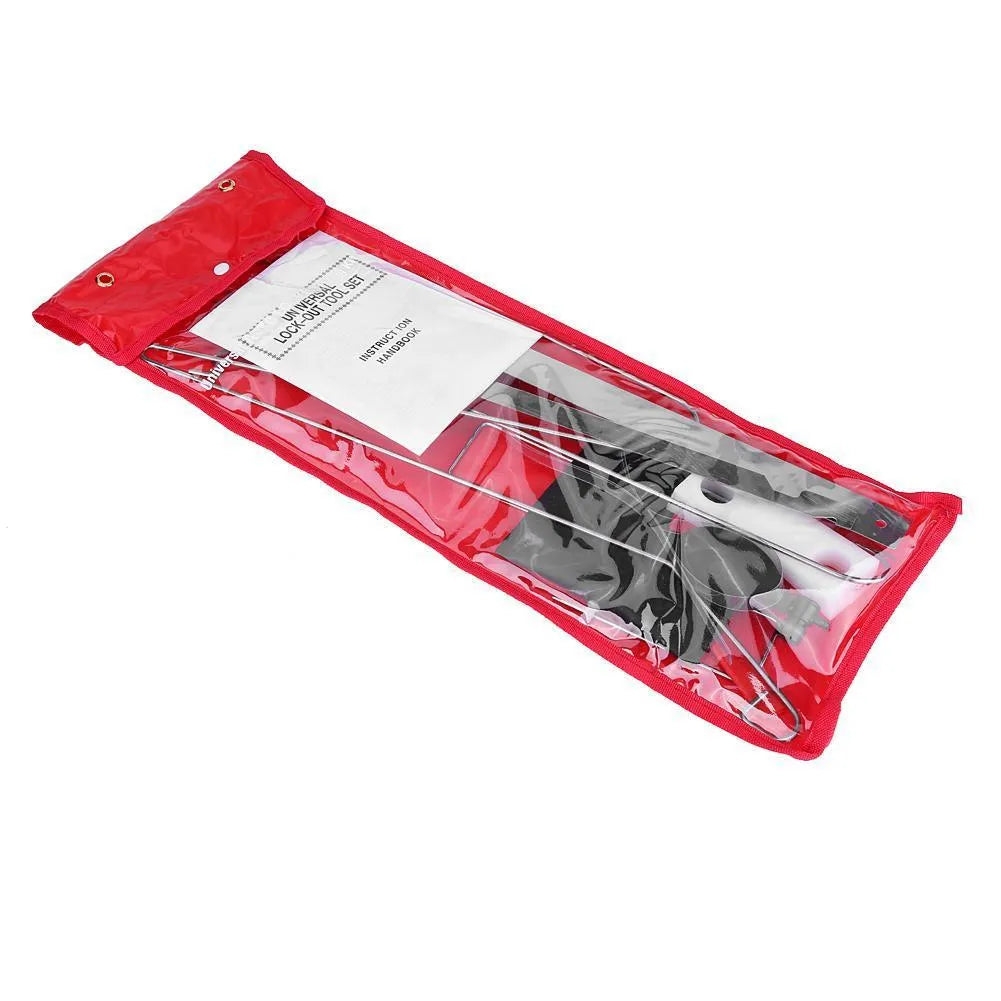 9-piece automotive maintenance tool set with air pump wedge and plastic pry tools