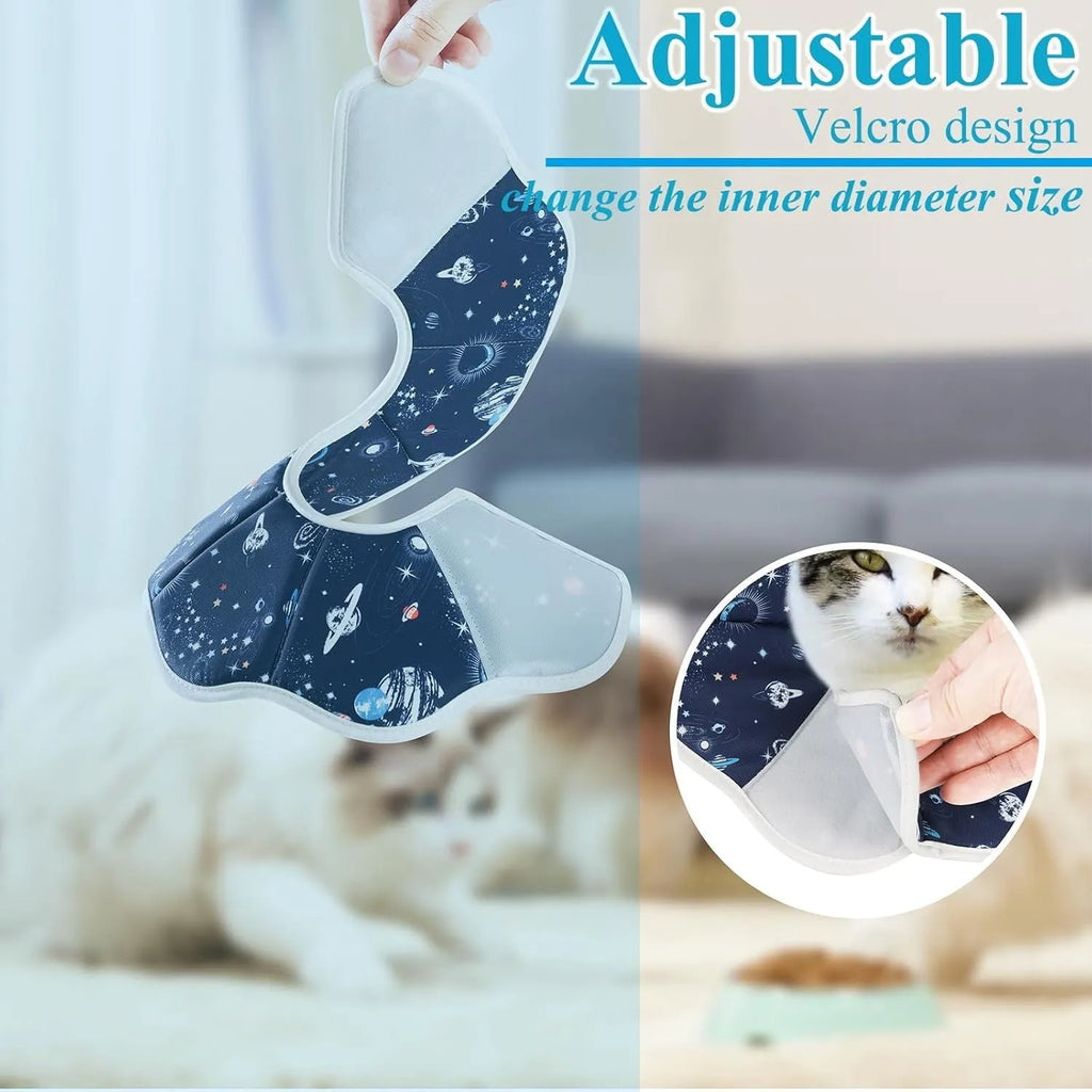 Soft cat recovery collar breathable waterproof adjustable S M size for small medium cats kittens
