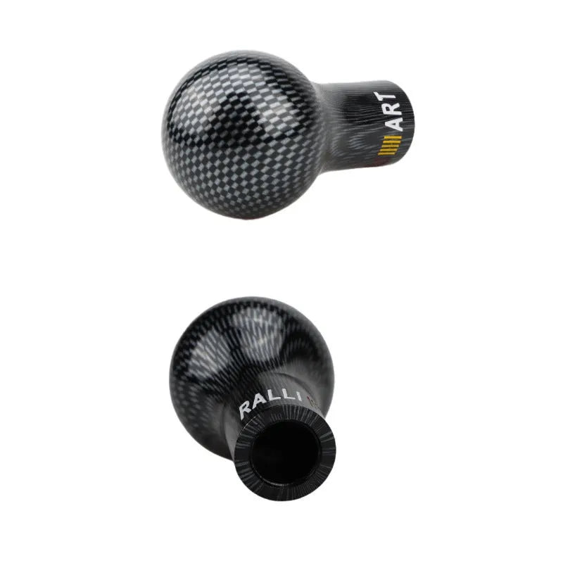 Mitsubishi car gear knob in five colour options including carbon fibre black and bright blue