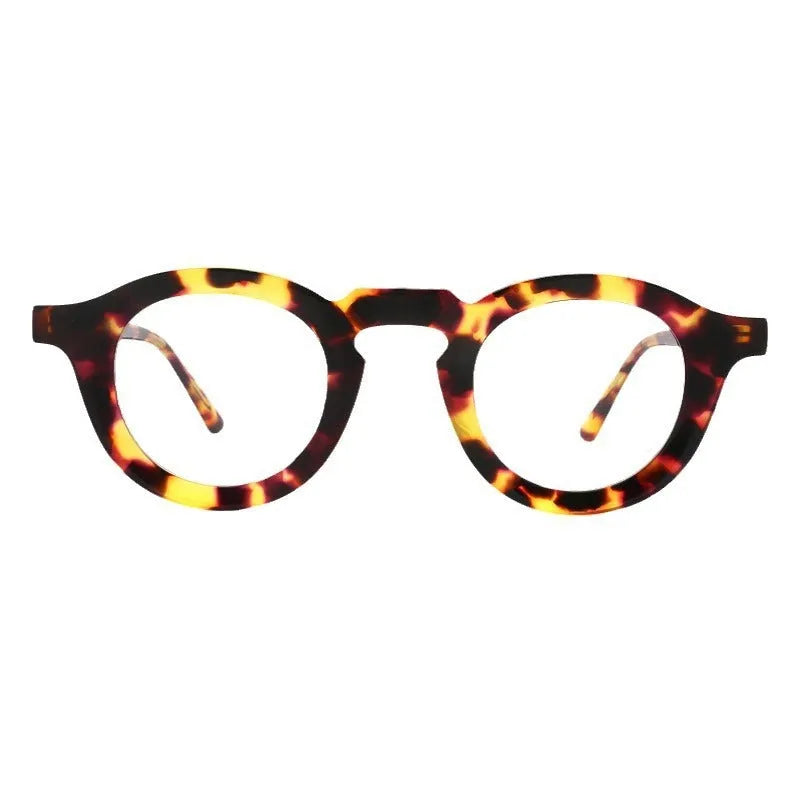 Thick plate frame glasses with sebum colour stitching full rim hip-hop box glasses multiple colour options C1 C2 C3 C4 C5
