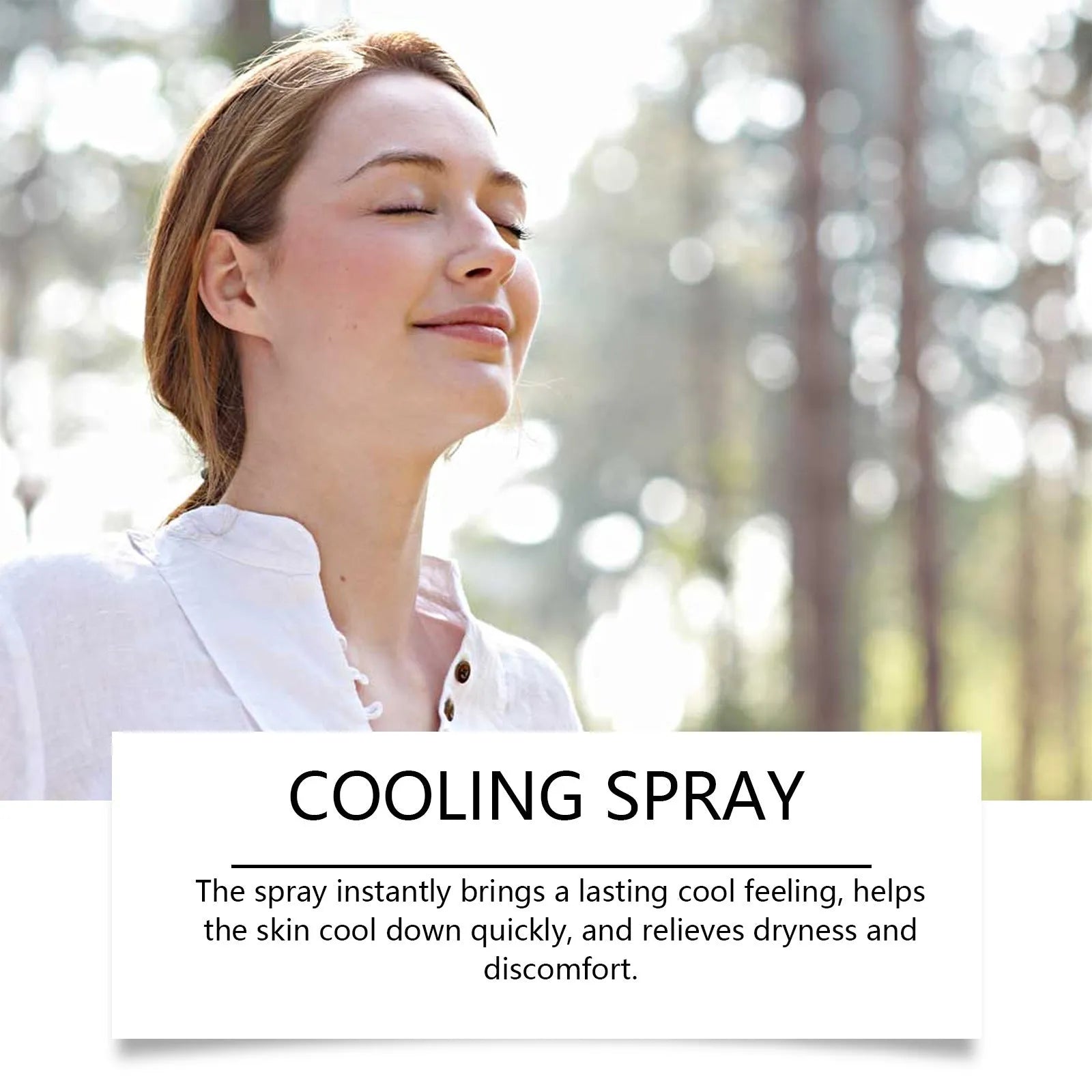 Cool Spray Summer Portable Outdoor 50ml mint cooling mist bottle for outdoor refreshment
