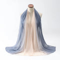 Bubble towel breathable chiffon scarf for women ethnic style 175cm long in colour option #1