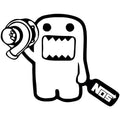 Cartoon design automobile sticker measuring 15x12cm for car customisation