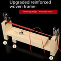 Solid wood weaving machine fixing rack with clip for hand-woven bracelets and necklaces