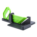 Multifunctional vegetable cutter with stainless steel blade for carrots and potatoes in green colour