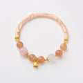Half-life Liangyuan sunflower and jinsi jade handmade half bracelet with lily design