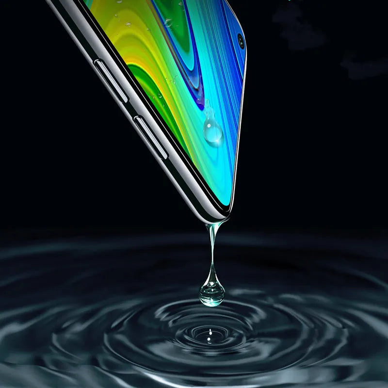 Full screen tempered glass protector for Xiaomi Redmi phones with high-definition anti-fingerprint coating