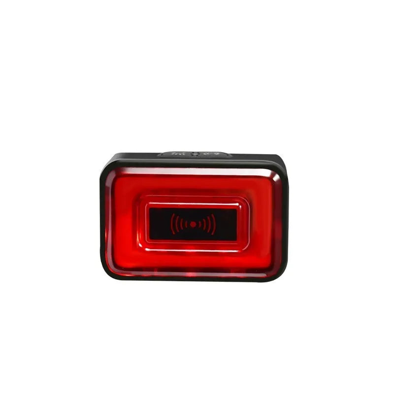 Bicycle radar taillight with millimeter wave detection showing dual mounting brackets