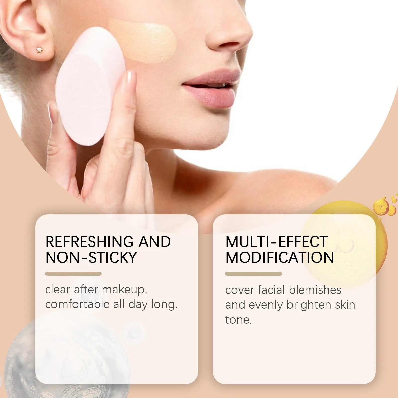 Medium skin moisturizing concealer liquid foundation 3.5ml compact bottle