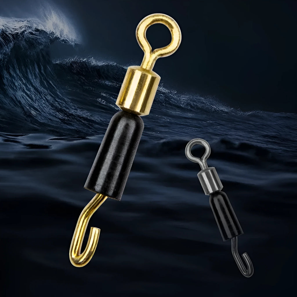 Wire clip silicone opening swivel pin fishing hook accessory in 13mm size with metal pin and flexible silicone clip