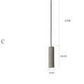 Marble chandelier with concrete cement spotlights and LED lights, adjustable height 2m, for restaurant or living room