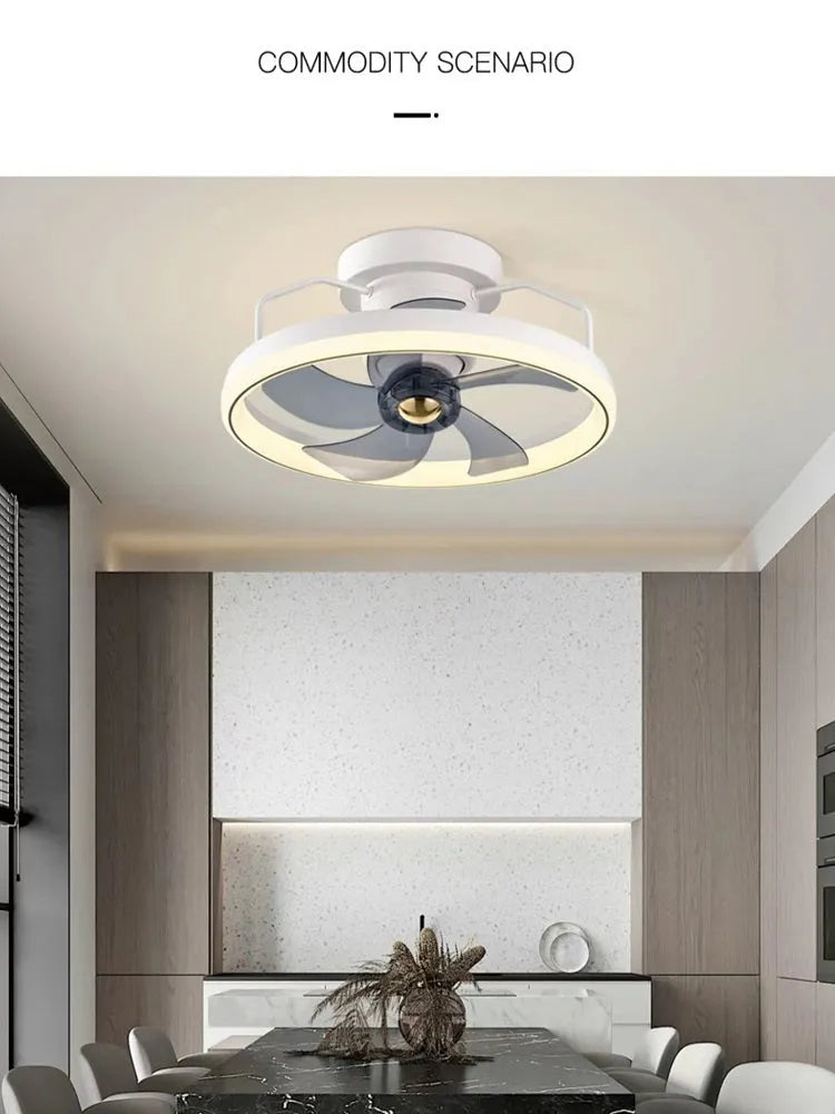 Φ500mm diameter ceiling fan lamp with integrated light fitting in modern simple style