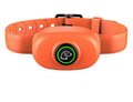 Black remote dog training collar with waterproof receiver and handheld transmitter
