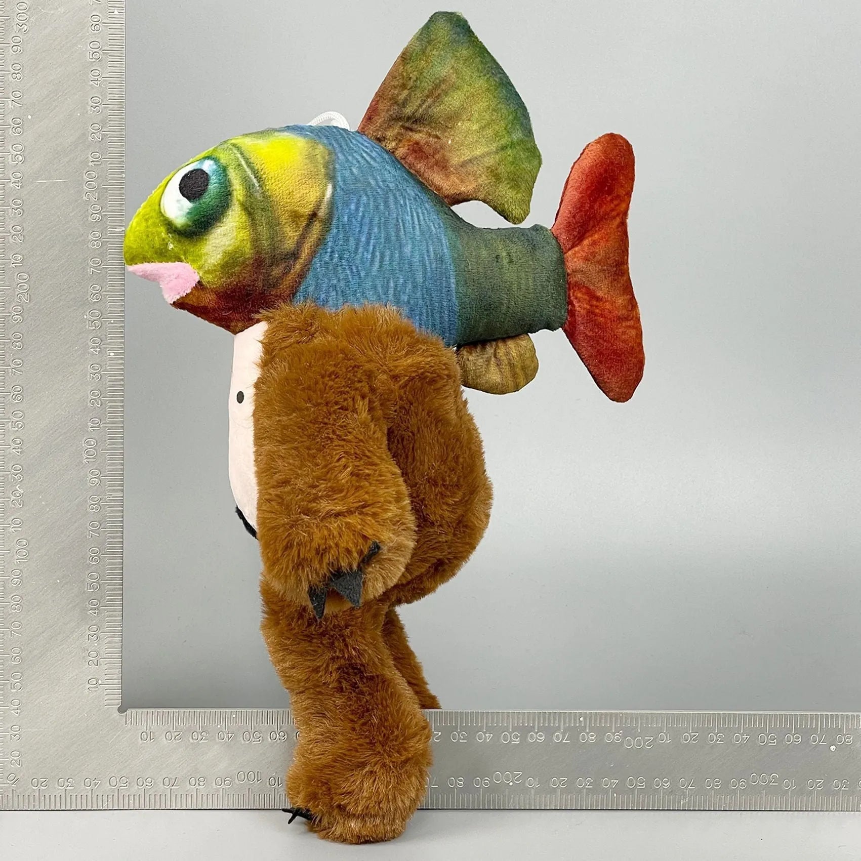 Shark figurine plush toy with running shoes, cotton wool stuffed animal for teenagers, isolated on white background