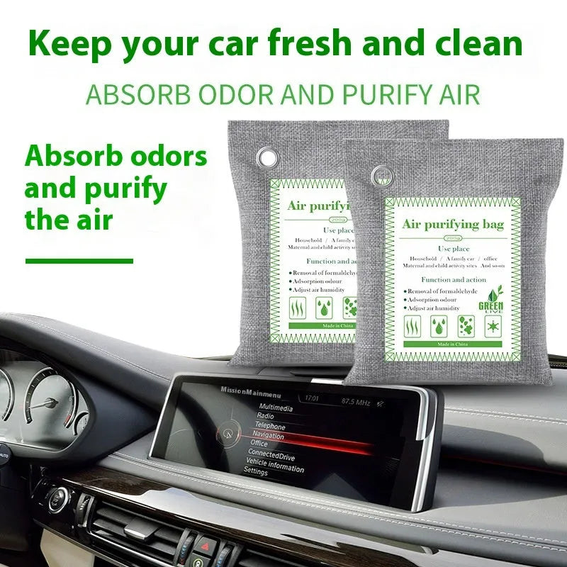 Wrapped bamboo charcoal bags for formaldehyde removal and household air freshening