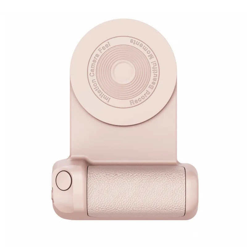 3-in-1 magnetic anti-shake phone holder camera bracket with ergonomic handle, rotatable axis, and compact 11.2cm size