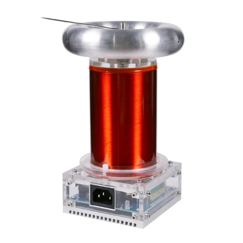 Tesla coil driver board unit with controller and cables for generating musical plasma arcs