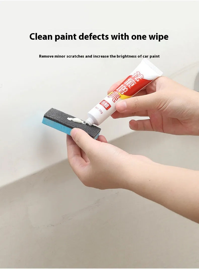 Car scratch repair wax kit with A and B compounds and frosted sponge mop for paint polishing