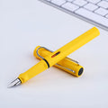 Ink sac pen with steel nib and plastic body in colour options black blue green red yellow