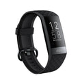Black smart health bracelet with ECG, blood pressure and blood oxygen monitoring on wrist