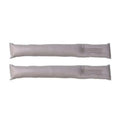PU leather car seat gap strip in beige positioned between seat and console