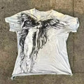 Gothic cartoon print on a men's short sleeve polyester t-shirt in colour HQ929
