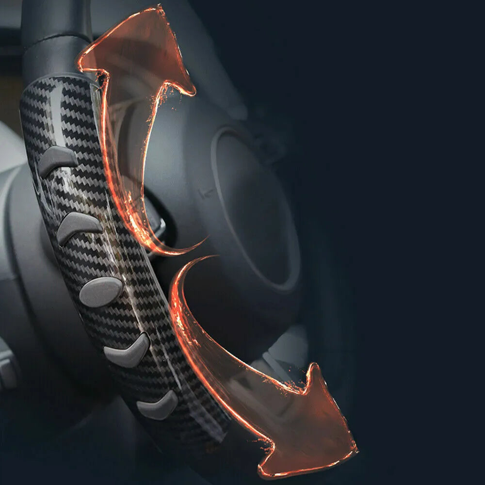 Carbon fibre black automobile steering wheel anti-skid sleeve for 38cm diameter wheels