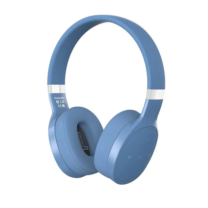 Folding wireless sports headset with Bluetooth 5.0, 40mm drivers, and 10-hour battery in black