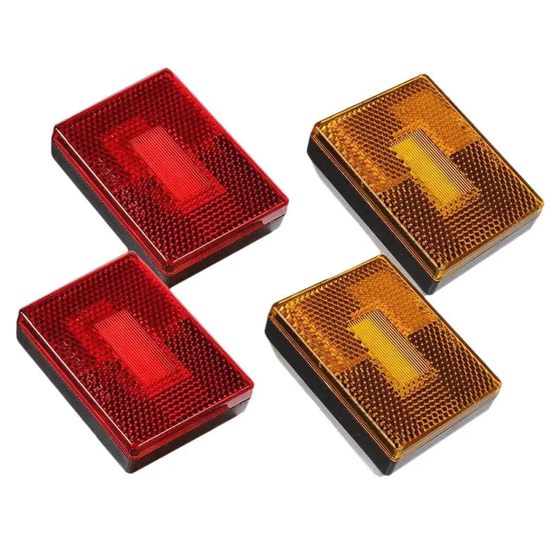 Red and yellow LED trailer side clearance light with 19cm wire