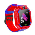 Student smart watch with pink silicone strap and touch screen, double anti-fall tempered film