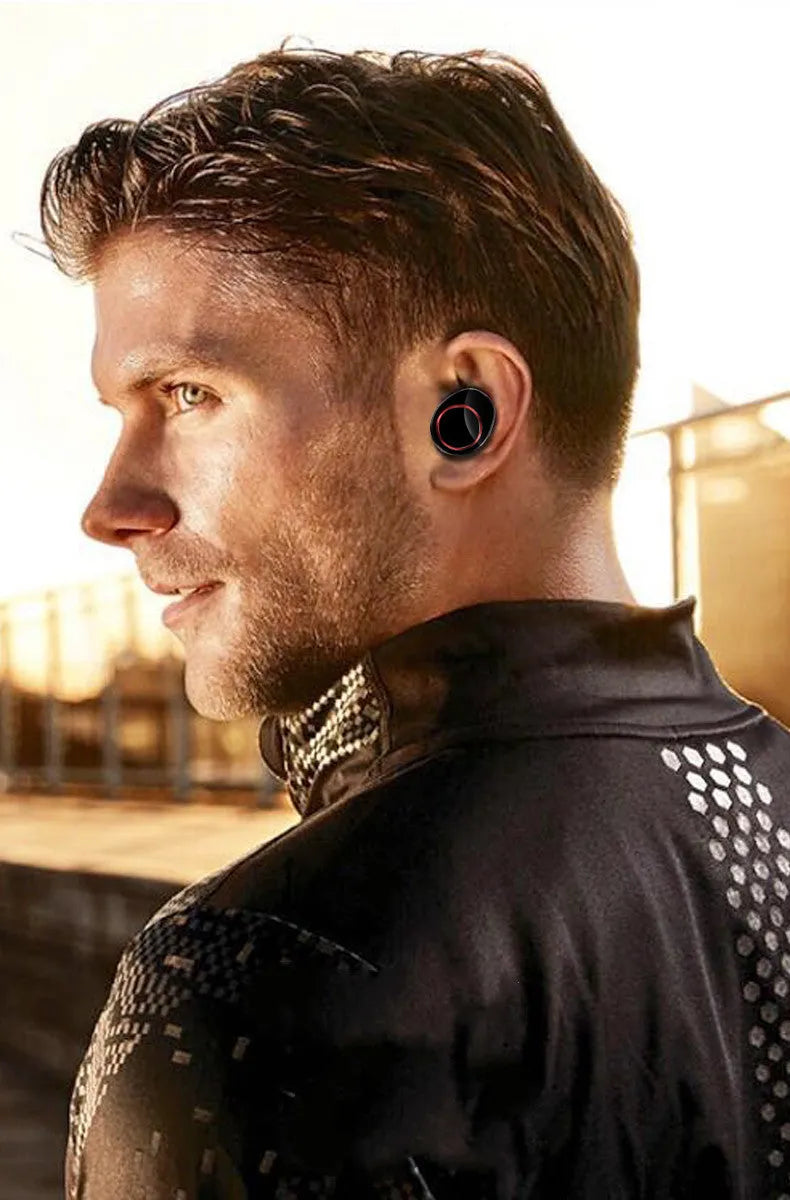 X11 Bluetooth wireless earbuds in black with charging case and multiple ear tip sizes